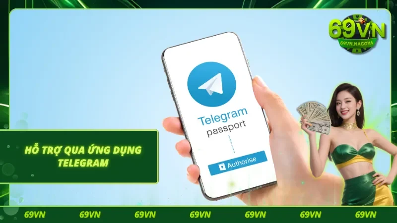 Giao diện hỗ trợ trực tuyến qua Telegram