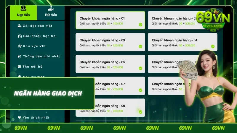 Ngân hàng giao dịch là lựa chọn nạp tiền tiện lợi