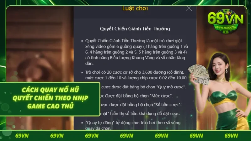 Tân thủ học nhanh cách quay nổ hũ quyết chiến cực cháy tại 69VN